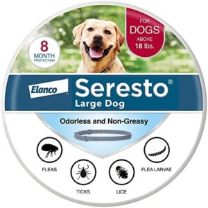 Seresto Large Dog Vet-Recommended Flea & Tick Treatment & Prevention Collar for Dogs Over 18 lbs. | 8 Months Protection